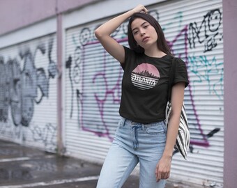 Atlanta Skyline Sunset Unisex Garment-Dyed T-shirt