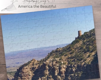 Rompecabezas de la torre de vigilancia del Gran Cañón Vista del desierto de Arizona