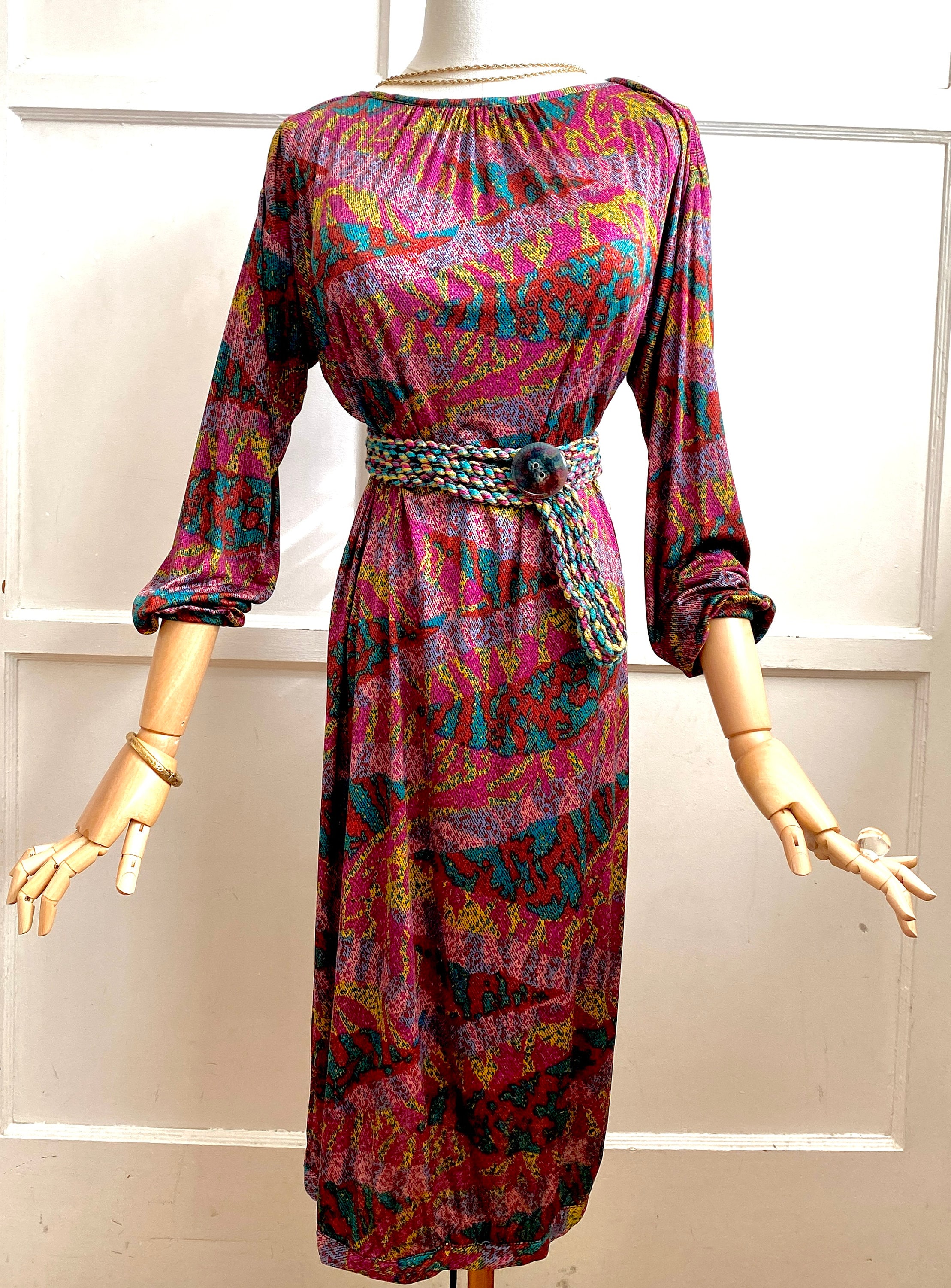 MISSONI Made in ITALY DESIGNER Vintage S Dress 1990's 1980's