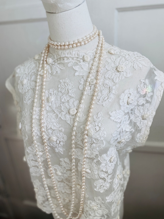 Vintage white lace mod wedding shirt stunning boho