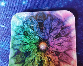 Rainbow glitter sticker 4pcs