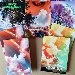 Lot de cartes de voeux artistiques motivantes