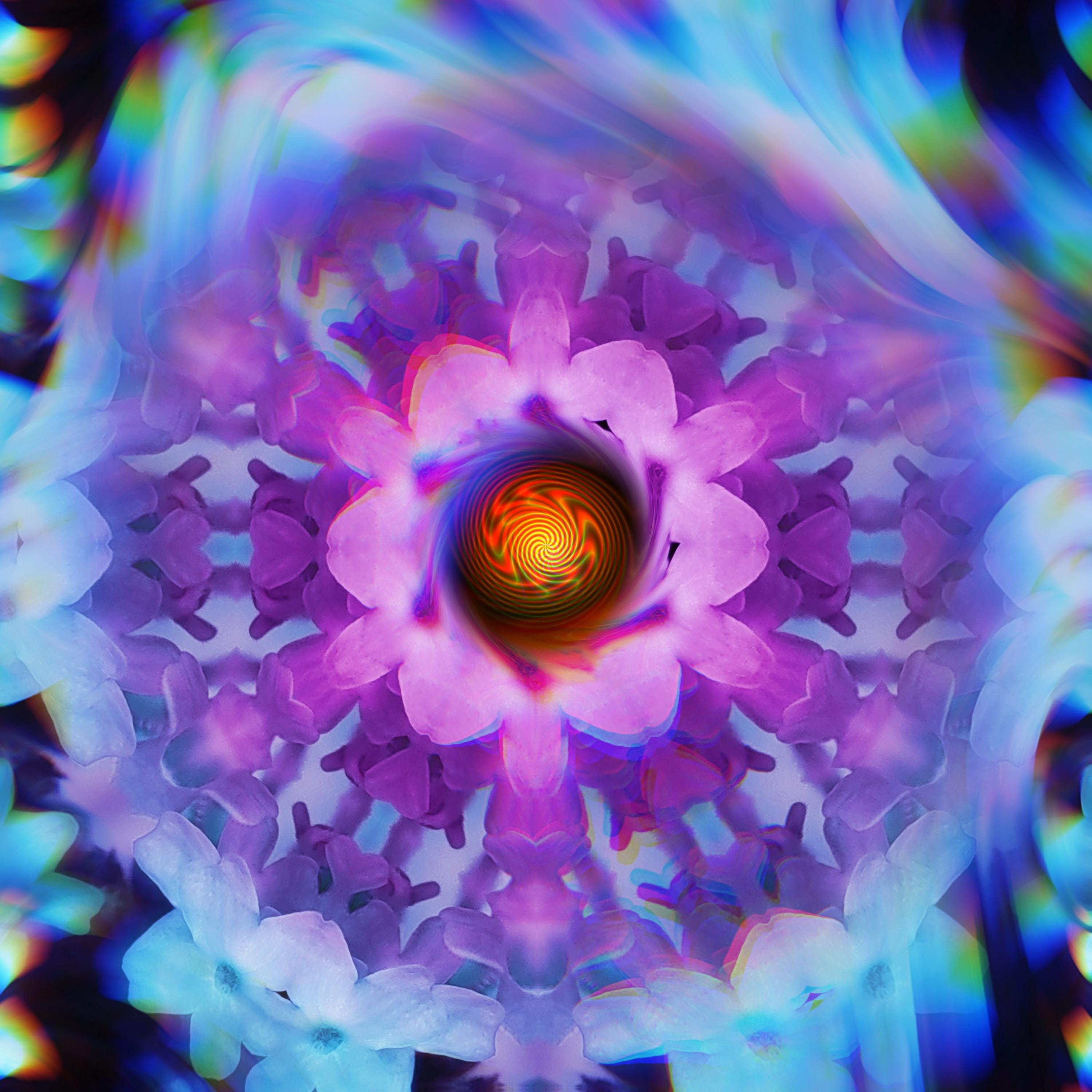 Pegatina de portal mágico floreciente