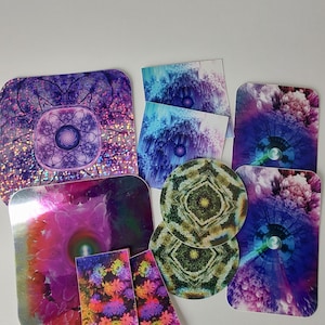 Trippy, spiritueel, vrolijk sticker pakket