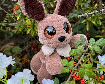 Crochet Floofy Kitty/Fox Plushie: Handmade Soft Plush Yarn Décor, Nerdy Gifts, Gamer Cat/Fox