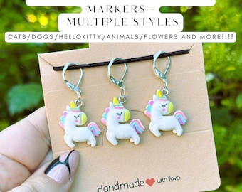 Handmade Custom Crochet Stitch Markers: Novelty Craft Accessory