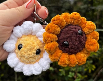 Handmade to Order Sunflower Keychains, Keyrings, Bag Charm, Backpack Buddy, Belt Accessory