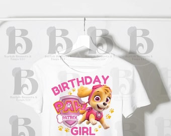 Custom patrol Birthday shirt, PNG, Birthday GIRL,