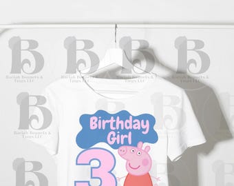 3rd BIRTHDAY, pink pig birthday, BIRTHDAY Girl, PNG, pig Birthday, farm animals
