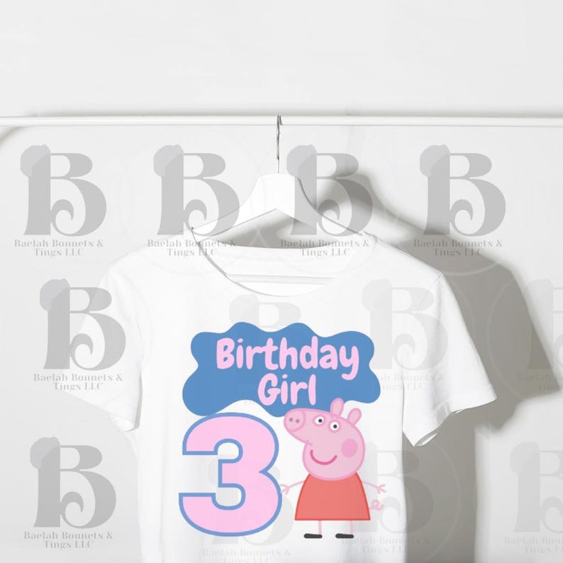 3rd BIRTHDAY, Peppa Birthday, BIRTHDAY Girl, PNG, Pig Birthday - Etsy