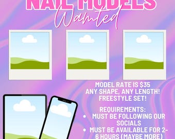 Looking For Nail Models Flyer Template | nail Business Model Call Flyer | Beauty Business Editable Model Search Flyer | DIY Canva Template
