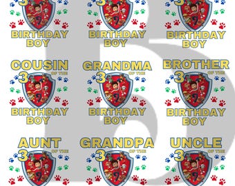 PATROL family, FAMILY bundle,  Birthday Editable- Canva, tshirts, patrol bundle