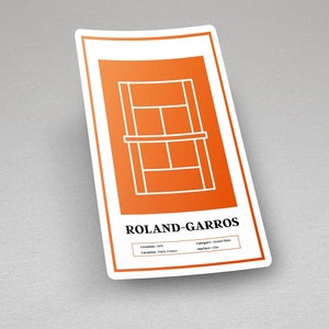 Sticker Roland Garros - Idée cadeau pour un fan de tennis - Stickers art - Idée de sticker sur le tennis et sur le sport