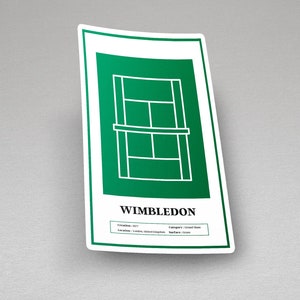 Sticker Wimbledon - Idée cadeau pour un fan de tennis - Stickers art - Idée de sticker sur le tennis et sur le sport