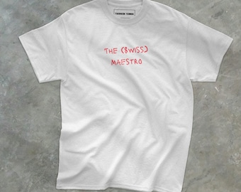 Het Swiss Maestro T-shirt - Cadeau voor een tennisfan - Cadeau-idee voor een Roger-fan