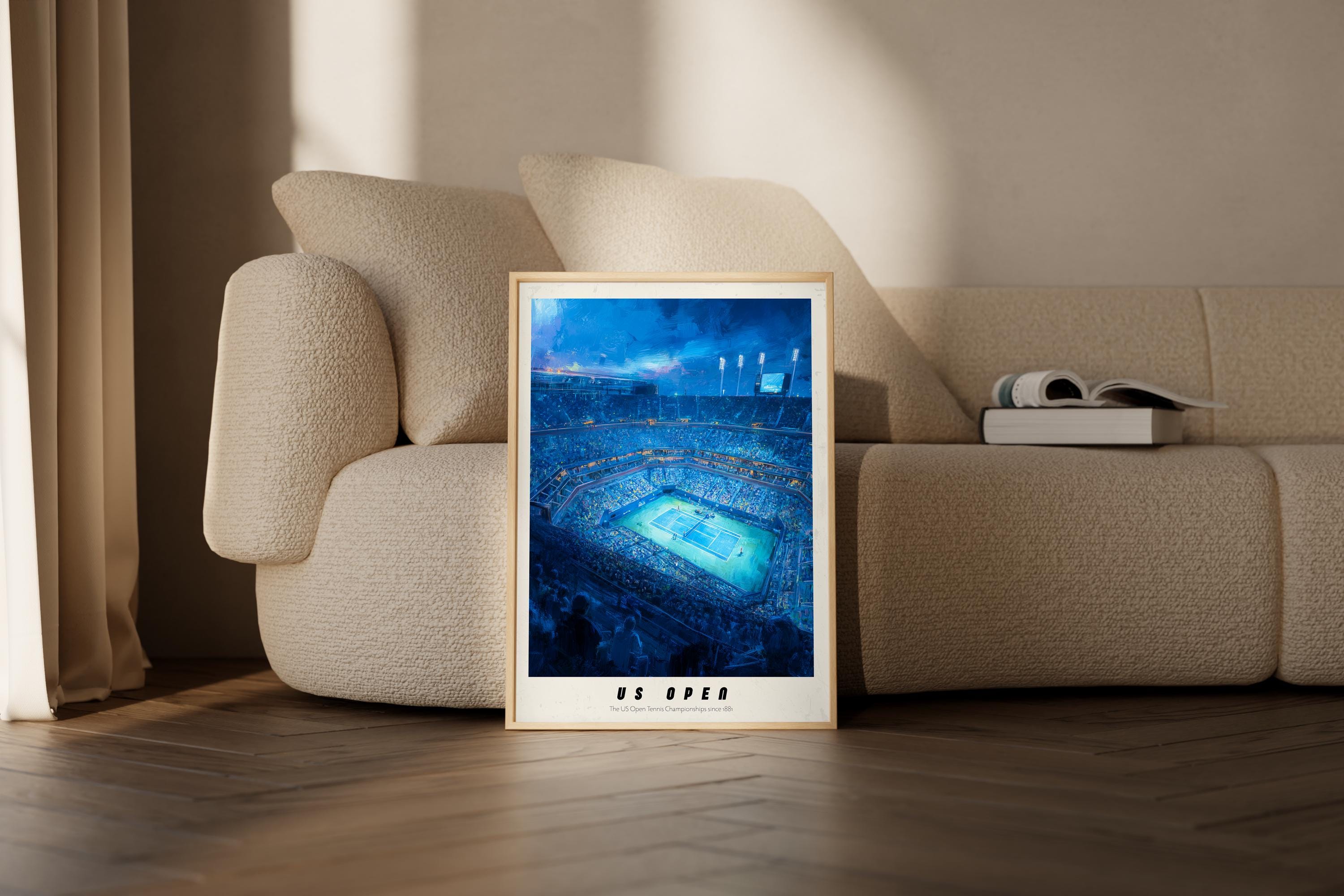 Pôster do US Open Impressão artística do Grand Slam Tennis do US