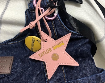 showgirl bag charm keychain hollywood star inspired faux leather