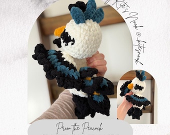 Prim the Peacock| Crochet Pattern | Digital Download| PDF|