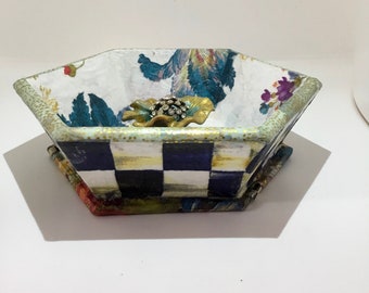 Joyas de decoupage en forma de hexágono