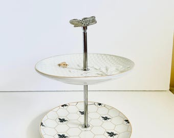 Soporte para pasteles de dos niveles