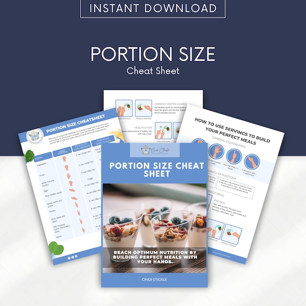 Portion Size Cheat Sheet - Eating Healthy - Food Portions