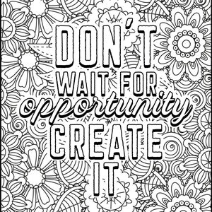 Motivational Quotes Coloring Book Adult Coloring Book - Etsy