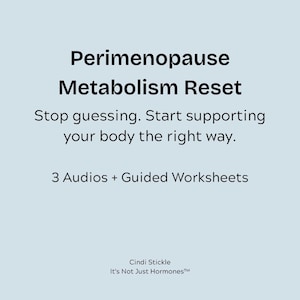 Perimenopause Metabolism Reset | Women Over 40 | Hormone Support Workbook + Audio | Midlife Weight & Energy | Instant Digital Download