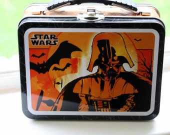 Vintage Darth Vader Halloween Mini Snack Lunch Box Child or Collectors Box