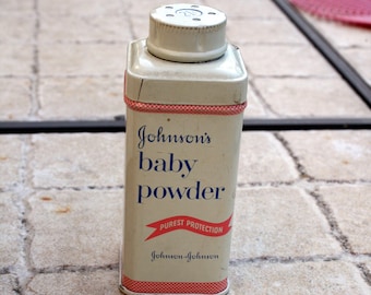 Vintage Johnson's metal baby powder tin, Collectible