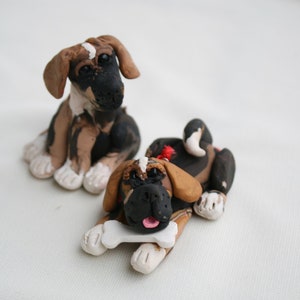 Polymer Clay Dark Beagle, Beagle Ornament, Beagle Sculpture, Beagle Dog Gift