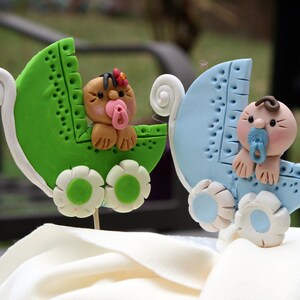 Baby Shower Carriage, Cake Topper Baby Carriage Ornament, Gender reveal Party, Birthday Cake Topper