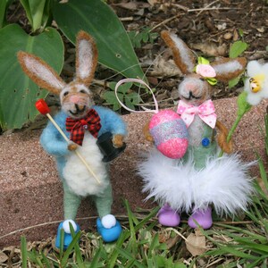 Bunny Rabbit Felted, Felted Easter bunnies, Felted rabbit Decor