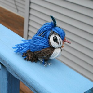 Blue Bird Yarn Ornament Decpration