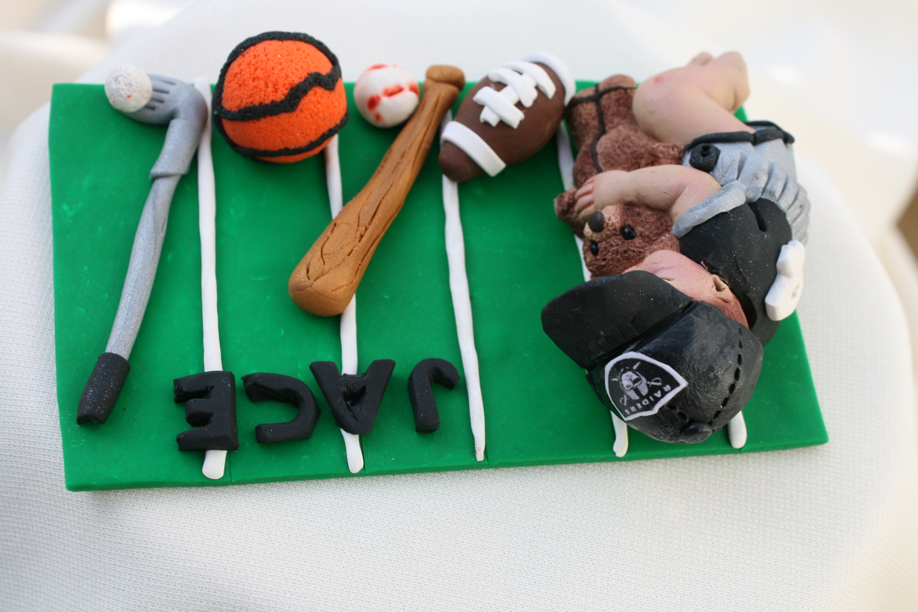 Giant Football Sports Baby Boy Cake Topper Raiders Football Etsy 日本