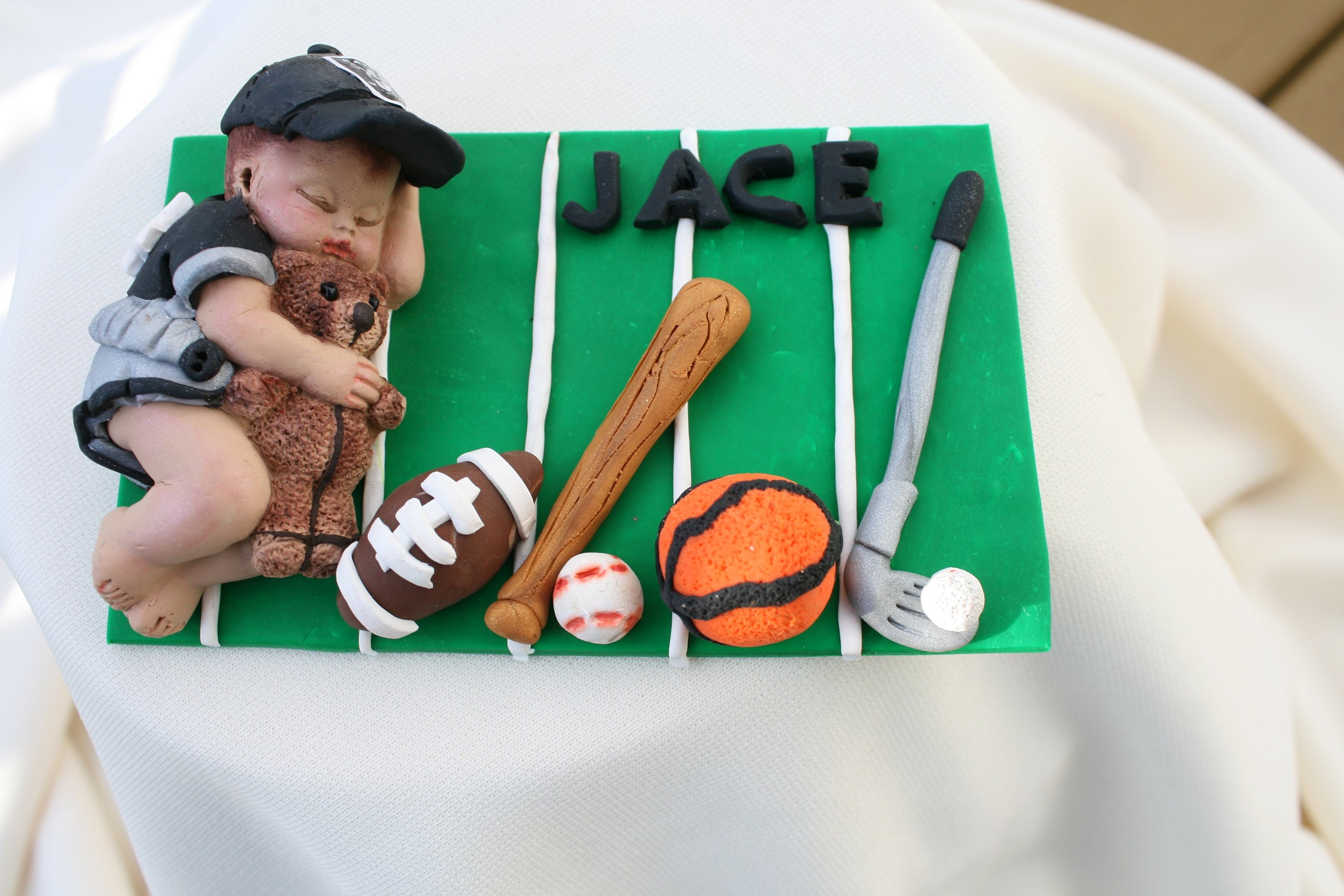 Giant Football Sports Baby Boy Cake Topper Raiders Football Etsy 日本