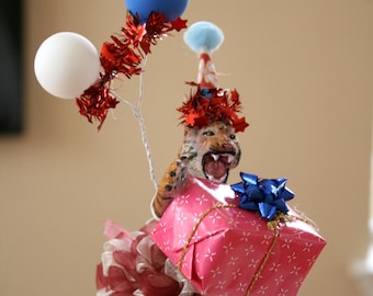 Tiger Birthday Cake Topper, Tiger Party Animal Décor
