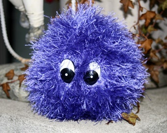 Plush Creature, Purple Monster Creature Toy, Crochet Plush Monster Creature