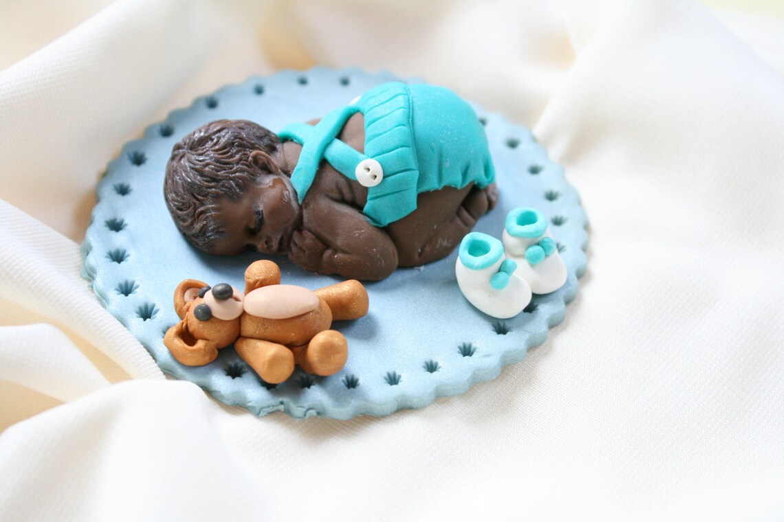 Sleeping Baby Boy or Girl Cake Topper Baby Shower Cake Decor Etsy