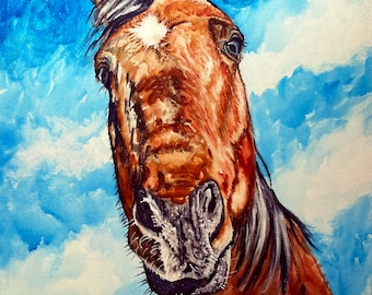 Horse watercolor giclee, horse print, horse watercolor, horse painting, equine print, equine watercolor, equine painting, giclee print