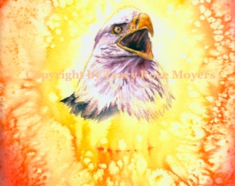 Bald eagle art, Bald eagle painting, eagle art, bird watercolor art, bald eagle watercolor, bird watercolor painting, bird watercolor, eagle