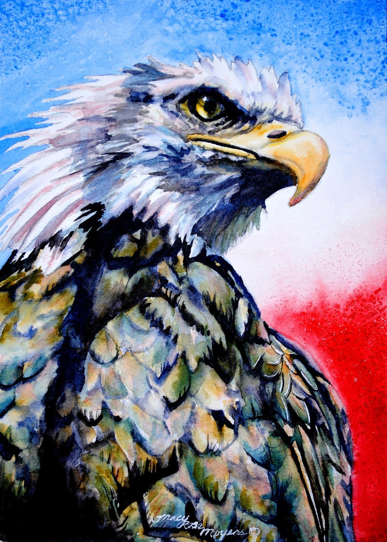 Patriotic Eagle, Patriotic Art, Patriotic Decor, Eagle Art, Eagle ...