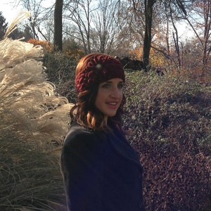 Knitted Cabled Headband - head warmer PATTERN