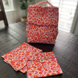 Insulated Lunch Bag Set - Fall Apples