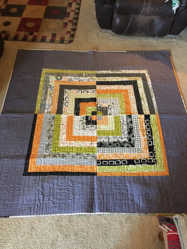 Reversible Zen Cabin Lap Quilt Etsy