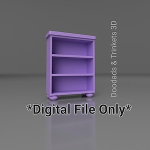Miniatur Puppenhaus Bücherregal 1/12 UND 1/6 Skala für Hobby Diorama oder spielen, digitale STL-Datei für 3D Druck Geschenk, Download