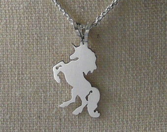 Unicorn Sterling Silver Unicorn Pendant Unicorn Necklace Unicorn Horse Pendant