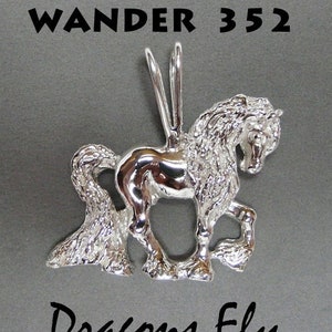 Sterling Silver Horse Jewelry Friesian Stallion Pendant Necklace Wander 352  Horse Pendant Necklace Equine Baroque Horse