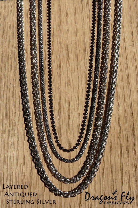 Necklace Chain Extender, 3.4mm Curb Links with Lobster Clasp 2 Inches,  Silver Plated (5 Pieces) 