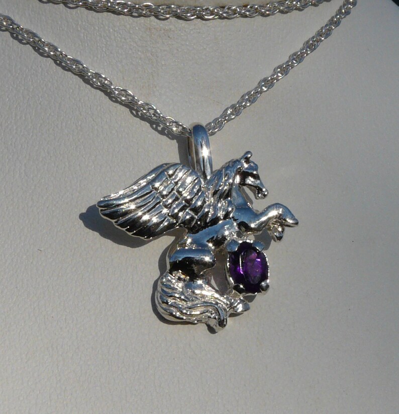 Pegasus Jewelry Pendant Necklace Flying Horse Pendant Necklace Etsy