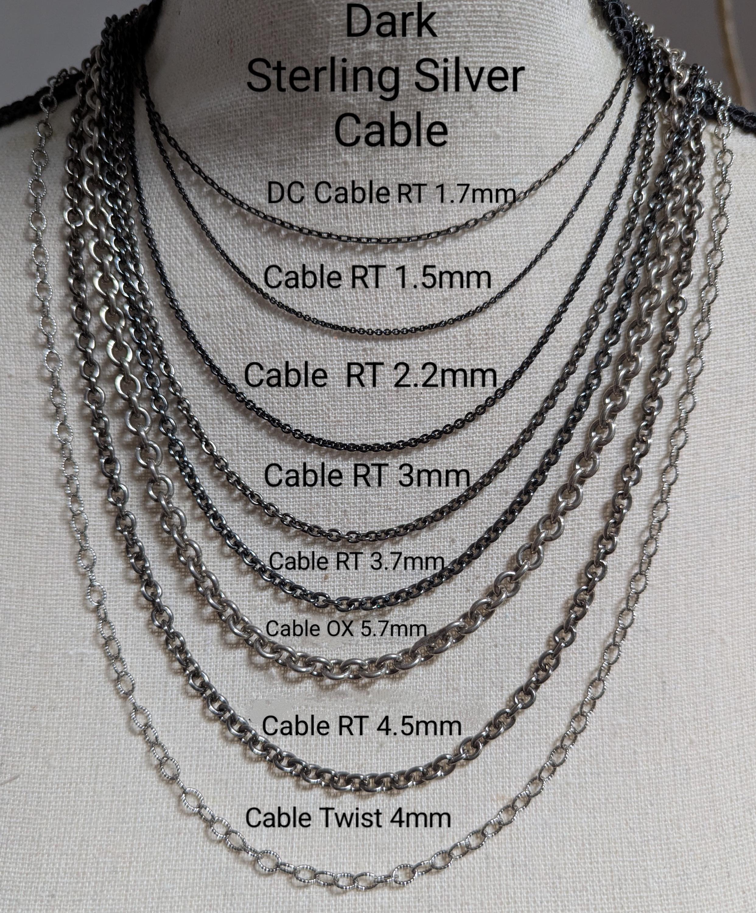 1.5mm Sterling Thai Twisted Smooth Rope Chains - 16 1.5mm Sterling Thai Twisted Smooth Rope Chains - 16